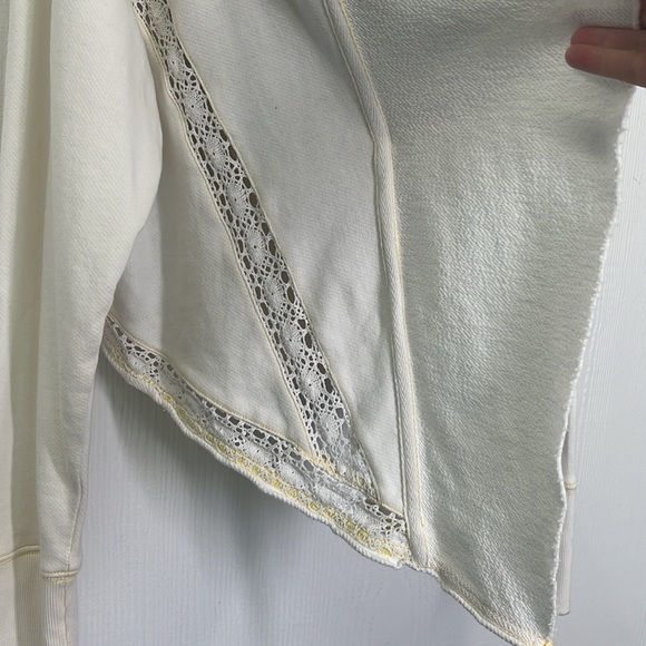 Free People - Lost Cause Cream And Yellow Crochet Design Cardigan Size Medium - Picture 6 of 15